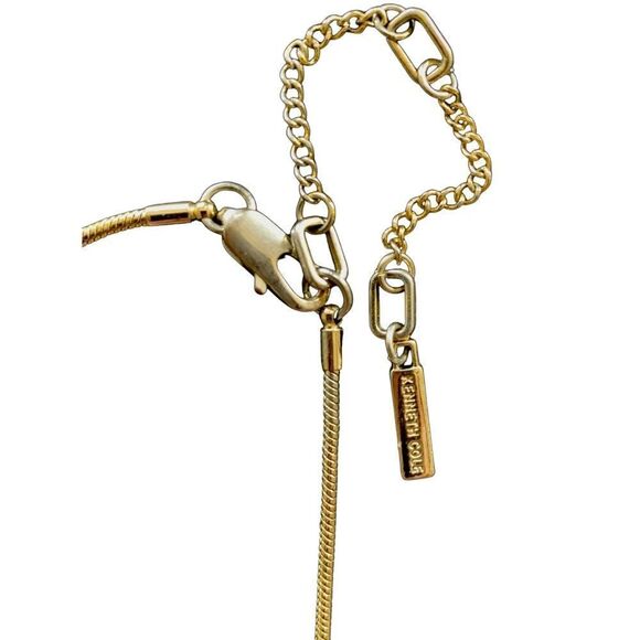 Kenneth Cole gold and stone pendant necklace - Picture 7 of 8